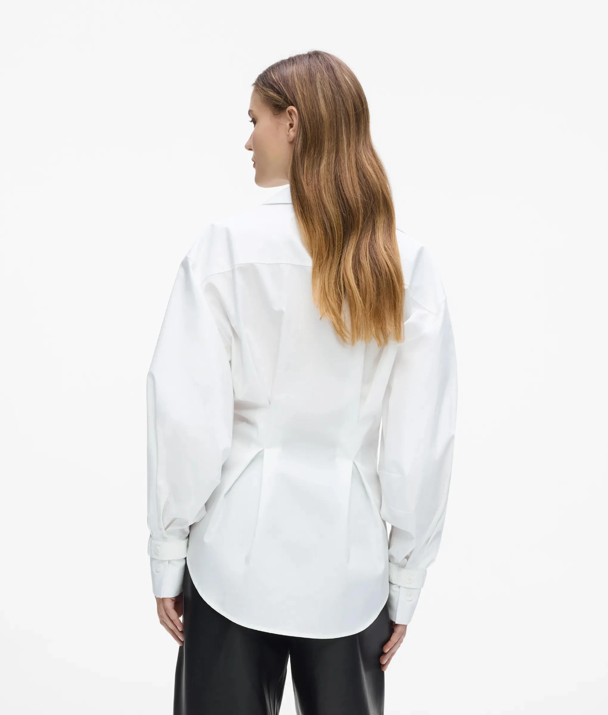 Chemise en popeline à double boutonnage
