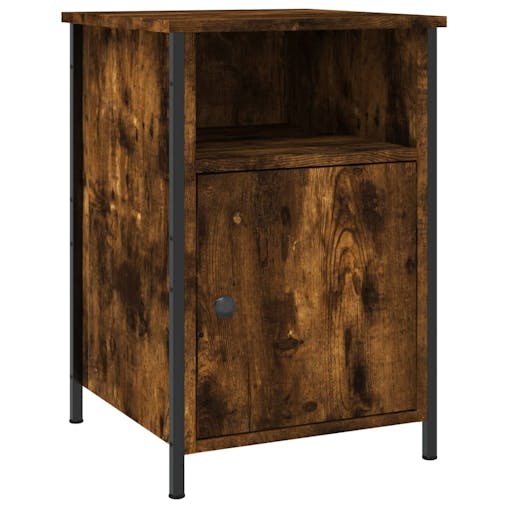 NNEVL Bedside Cabinets 2 pcs Smoked Oak 40x42x60 cm Engineered Wood