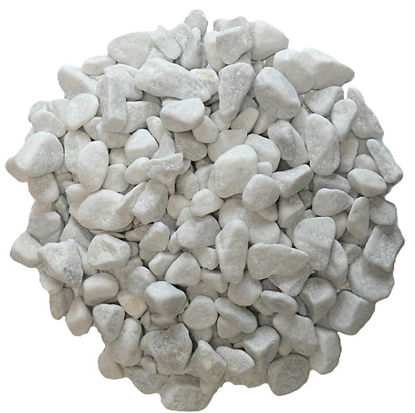 Galet roulé blanc carrare 7/15 en berlingot de 1kg