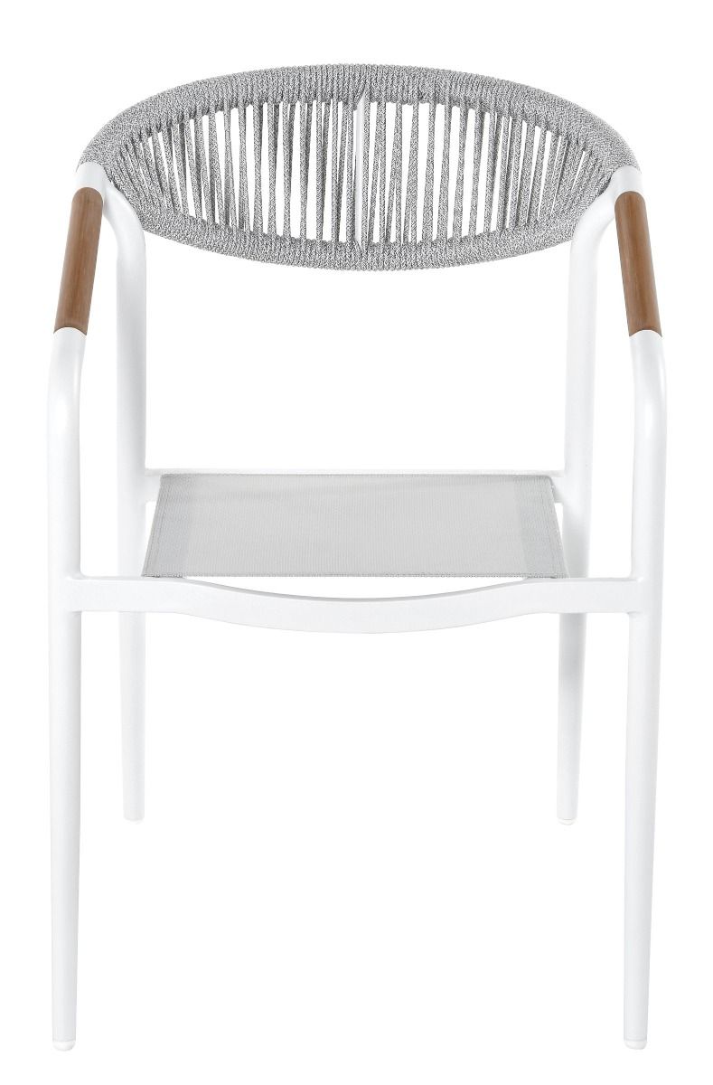 Krzesło ogrodowe Lantica białe 56x64x80cm Miloo Home