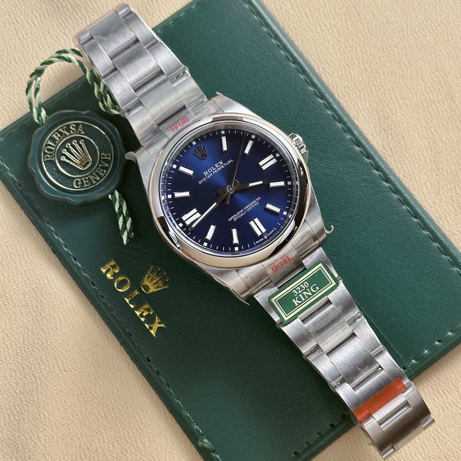 Rolex Oyster Perpetual 124300 316L Steel Blue Dial 41mm Oyster KGF Replica