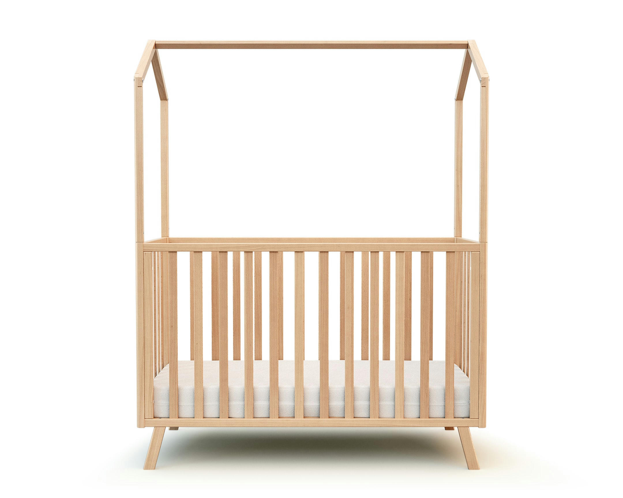 - Lit bébé 60x120 hêtre verni