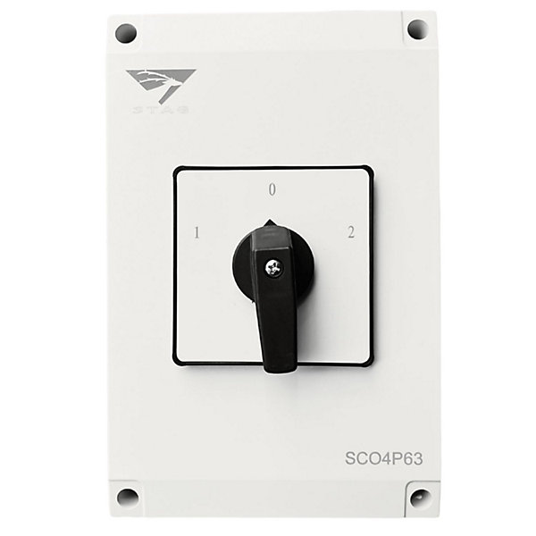 Coffret Inverseur De Source Manuel 63a Monophasé Ou Triphasé Pour Groupe électrogène - Avec Position 0