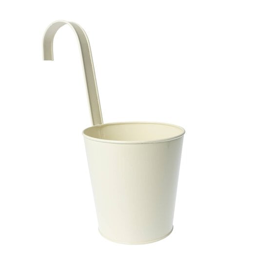 Hanging Ivory Metal Planter 14cm x 12cm x 30cm