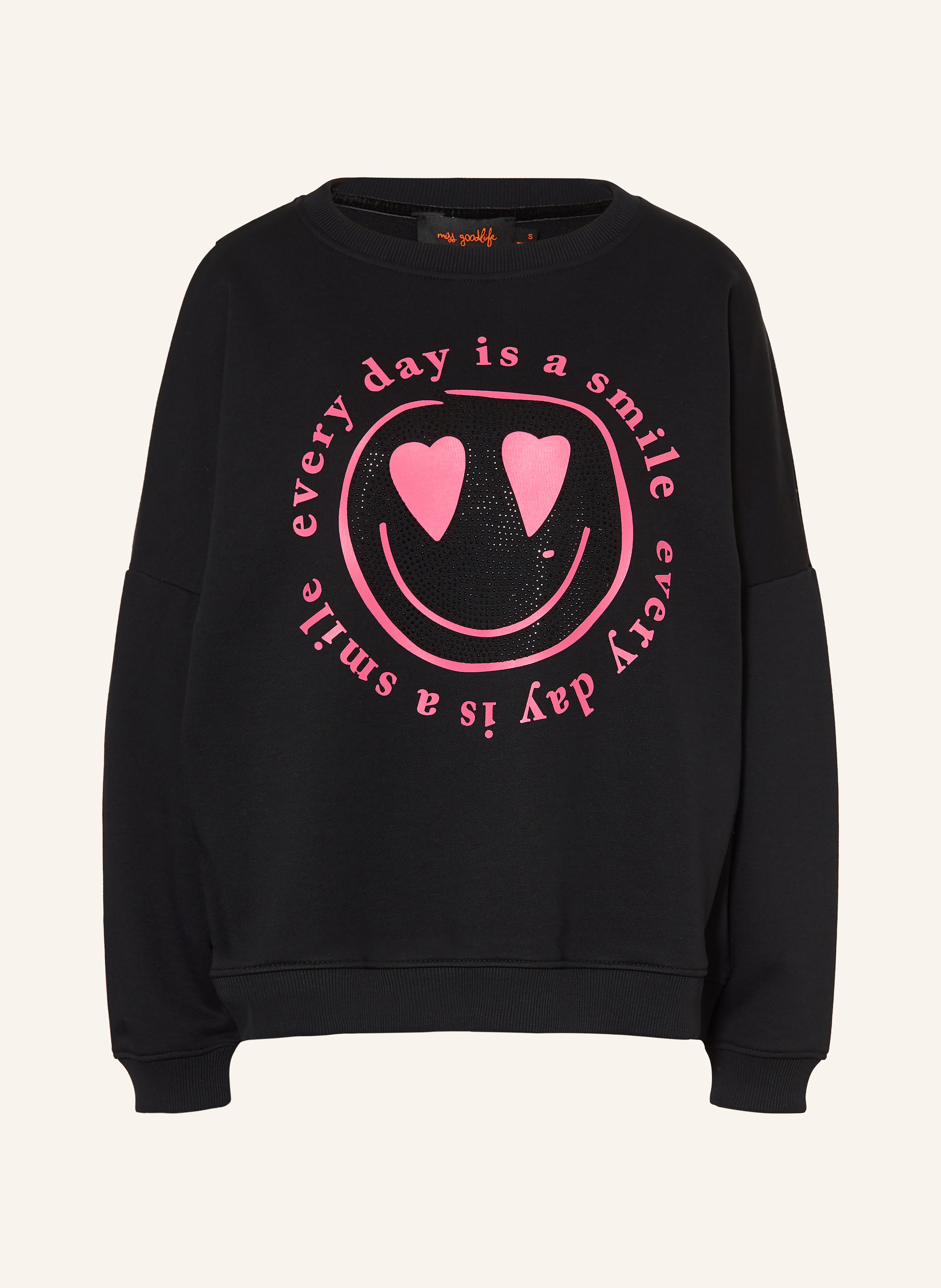 miss goodlife Sweatshirt mit Schmucksteinen