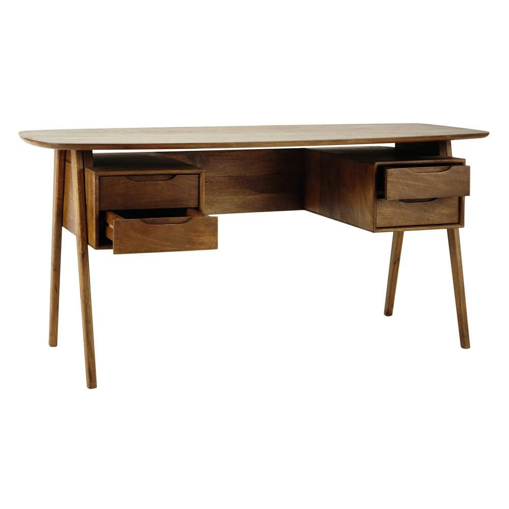Janeiro - Bureau vintage en bois de manguier