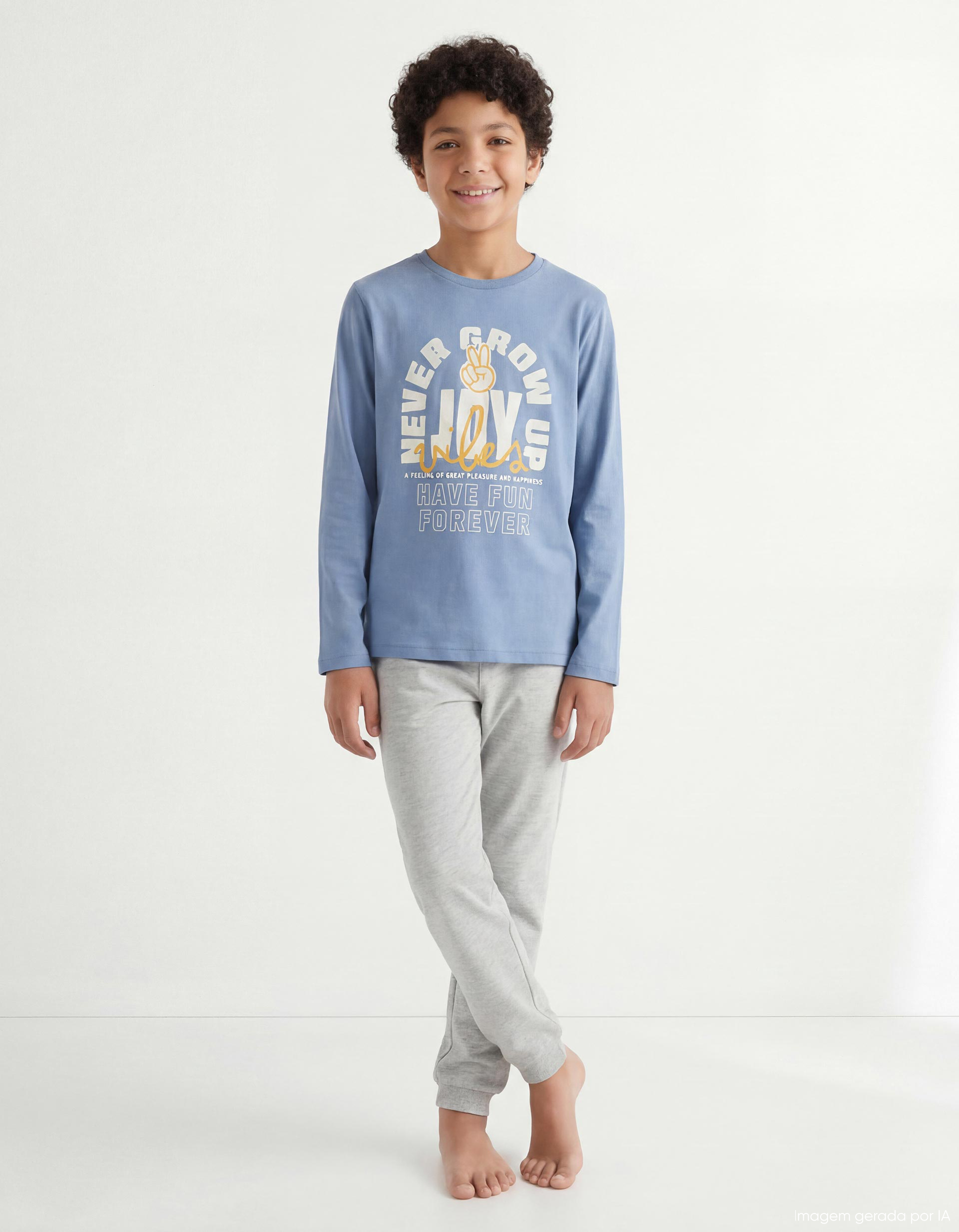 Pijama, Menino, Azul Claro