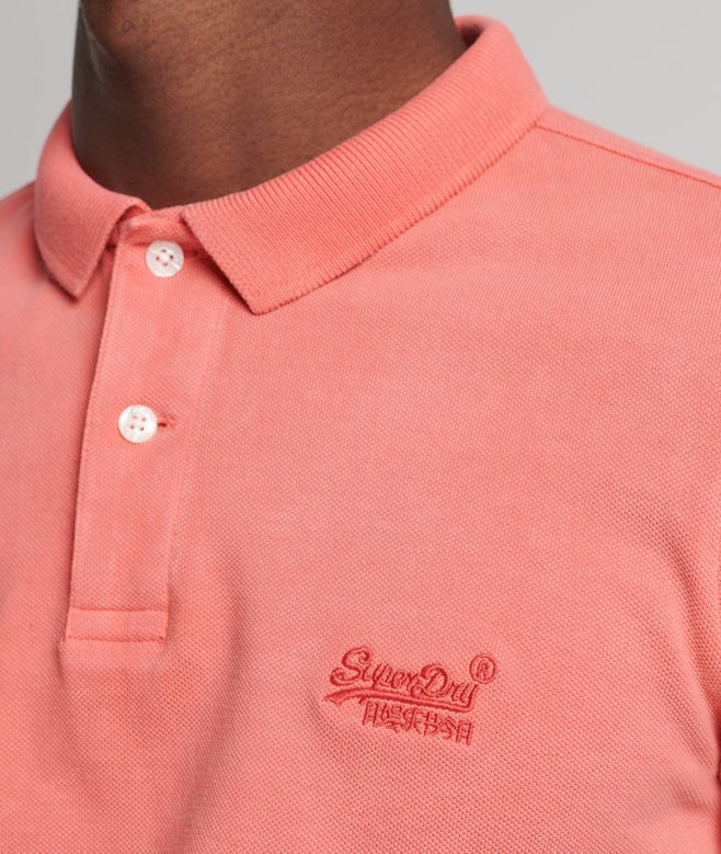 Organic Cotton Vintage Destroy Polo Shirt