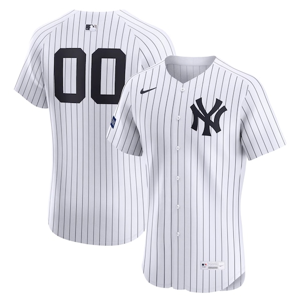New York Yankees Nike Home Elite Sponsor Patch Pick-A-Player Retired Roster Jersey - White