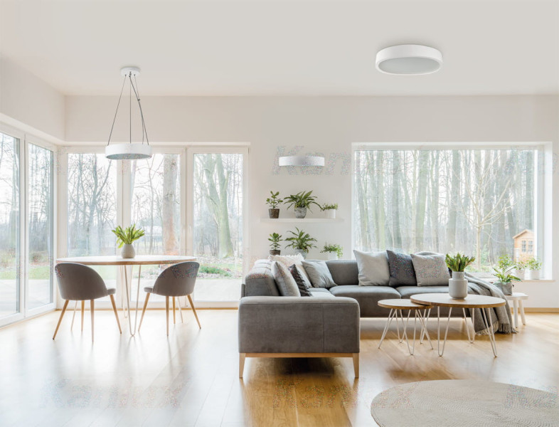 Lampa wisząca biała JASMIN 2xE27x20W wym: 100x37,5x37,5 cm Kanlux