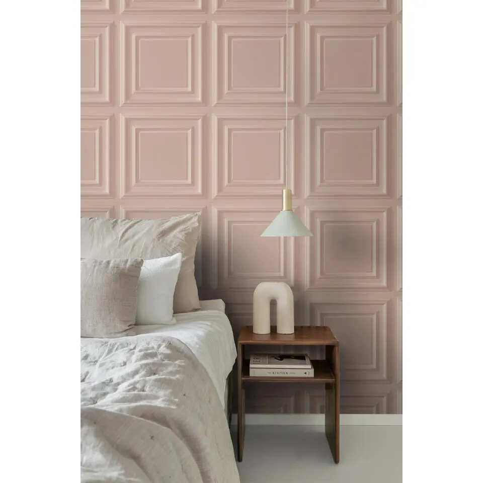 Origin Wallcoverings behang wandpanelen oudroze - 53 cm x 10.05 m