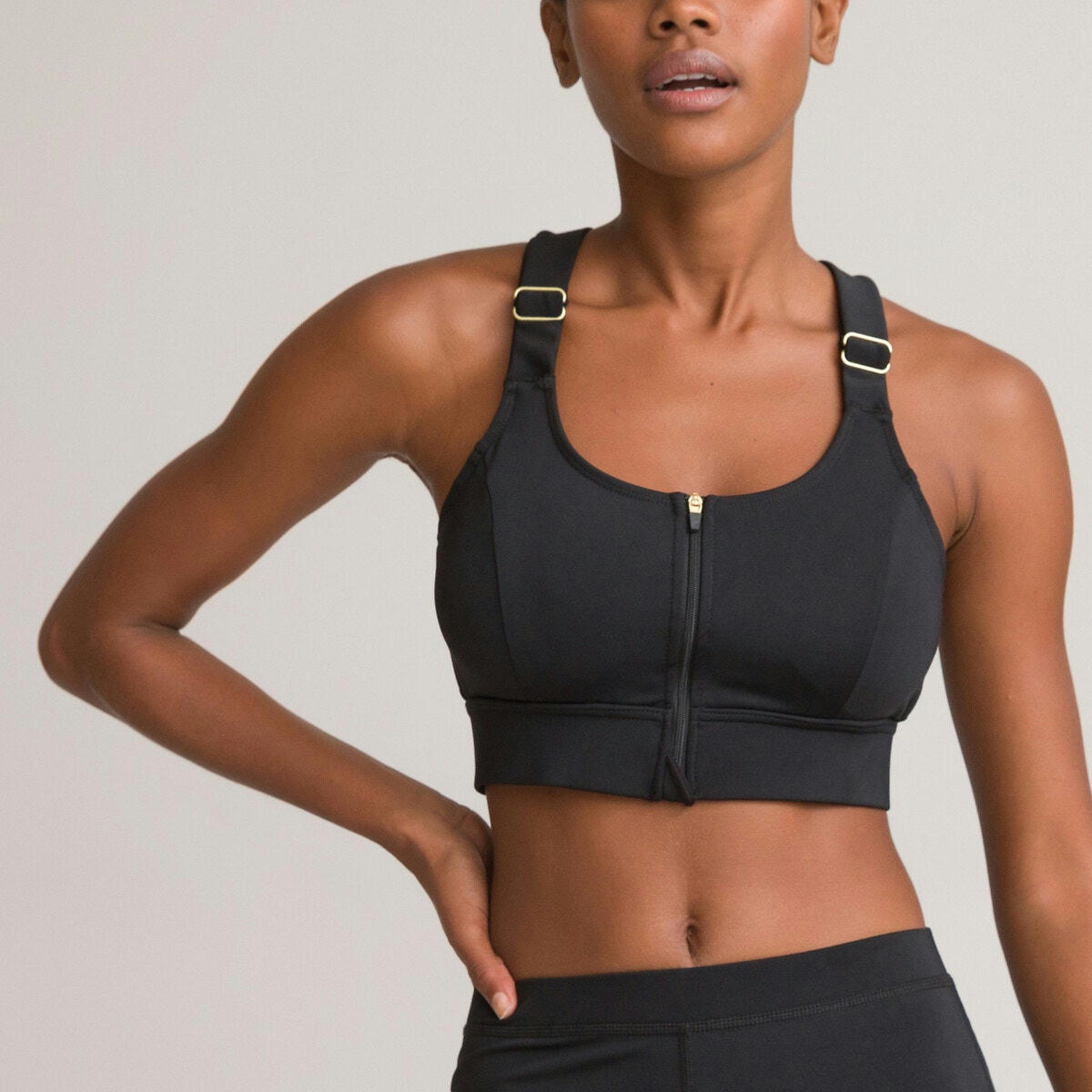 Brassière de sport zippée