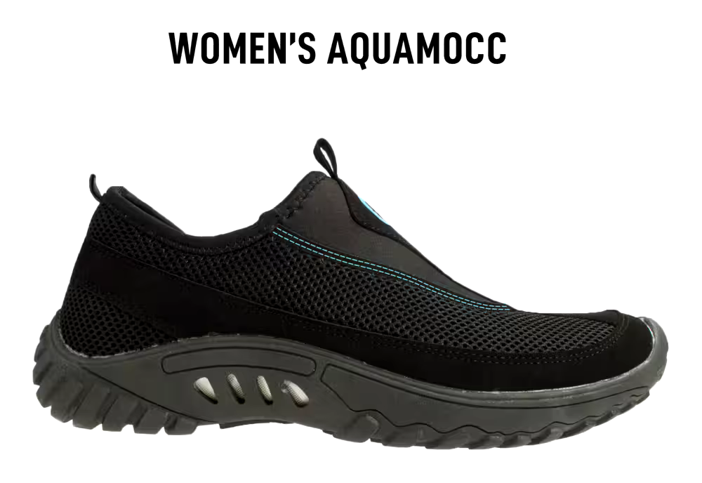 Outbound Women's Waterflow Slip-on Water Shoes with Durable Outsole, Black