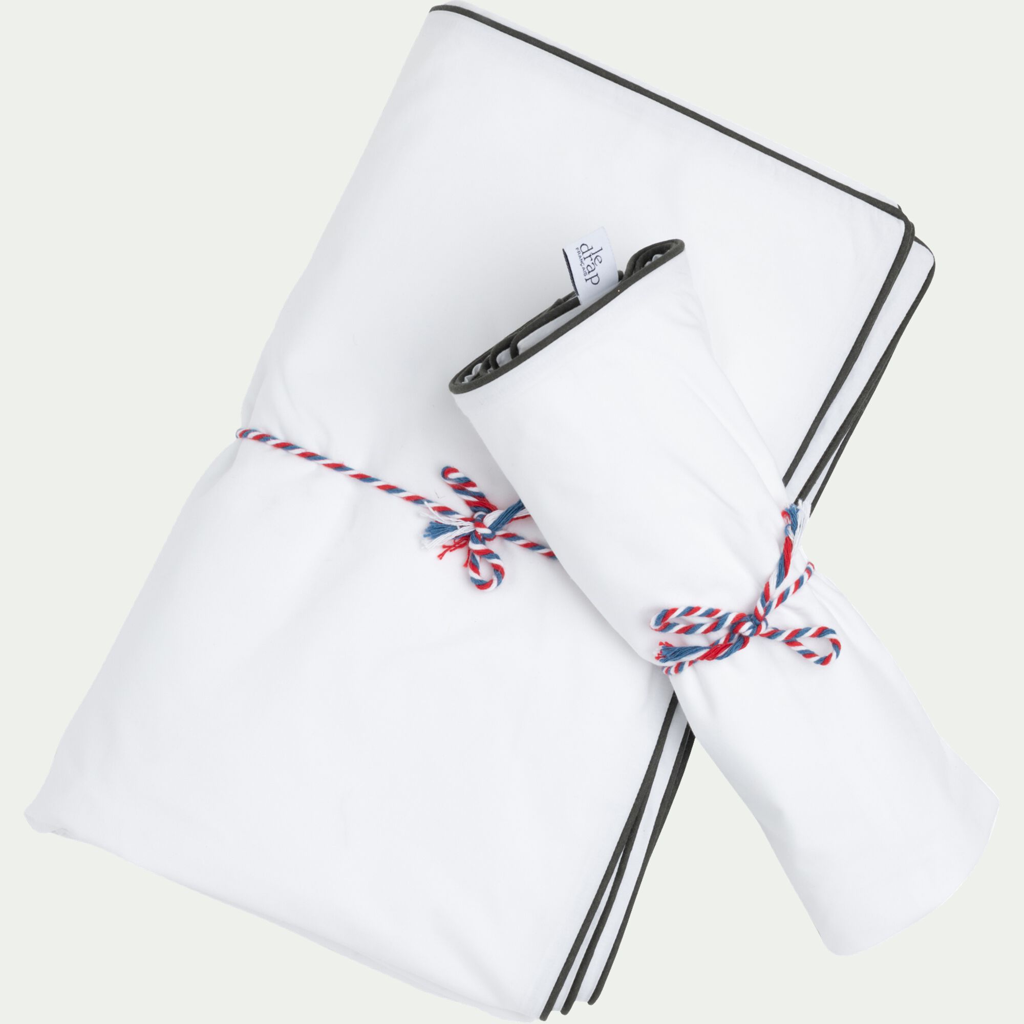 BONSON - Housse de couette en percale de coton 260x240cm - blanc