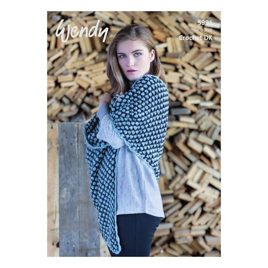 Wendy Pixile DK Crochet Triangular Shawl Digital Pattern 5991