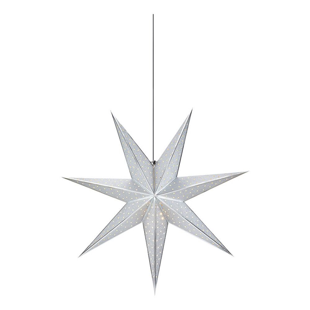 ADVENTSSTJERNE MARKSLÖJD GLITTER Ø45CM SØLV