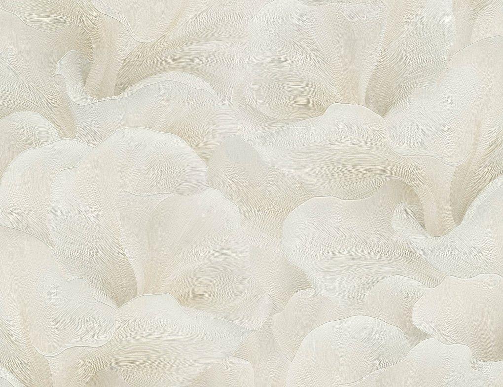 Vliestapete Blume Creme
