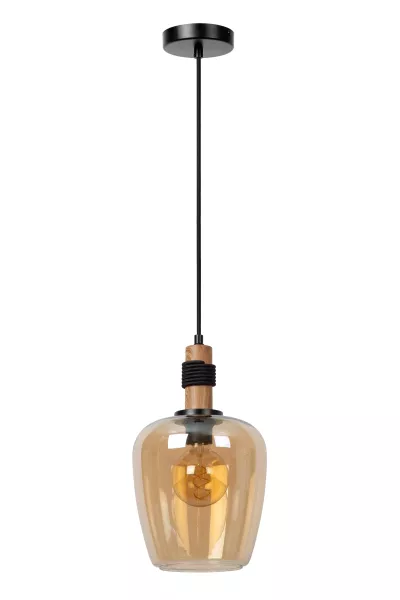 Lampa wisząca czarno-miodowy ILONA 1xE27x40W wym: 173x22x22 cm Lucide