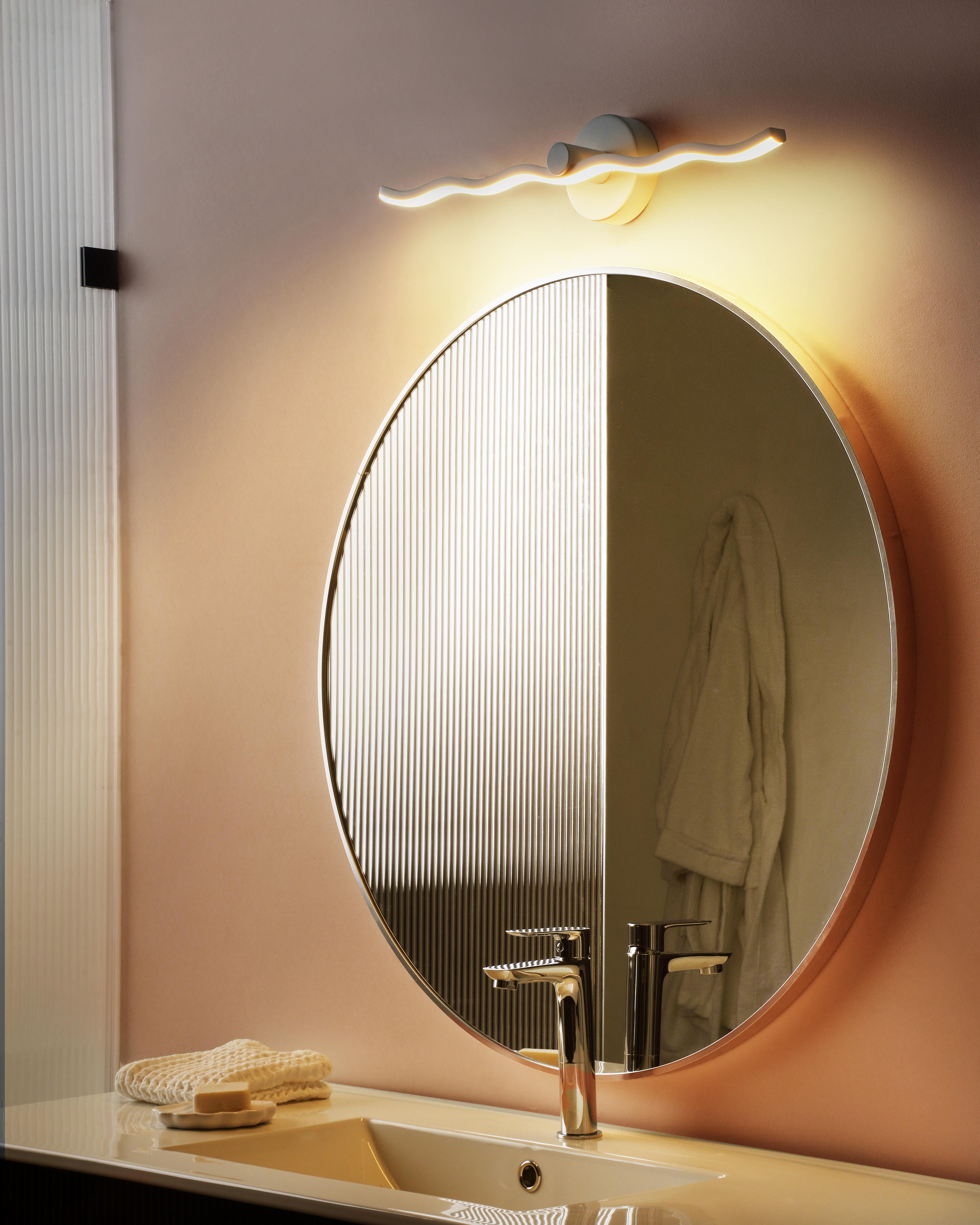 Picture and Mirror LED Light AILETTE Metal White