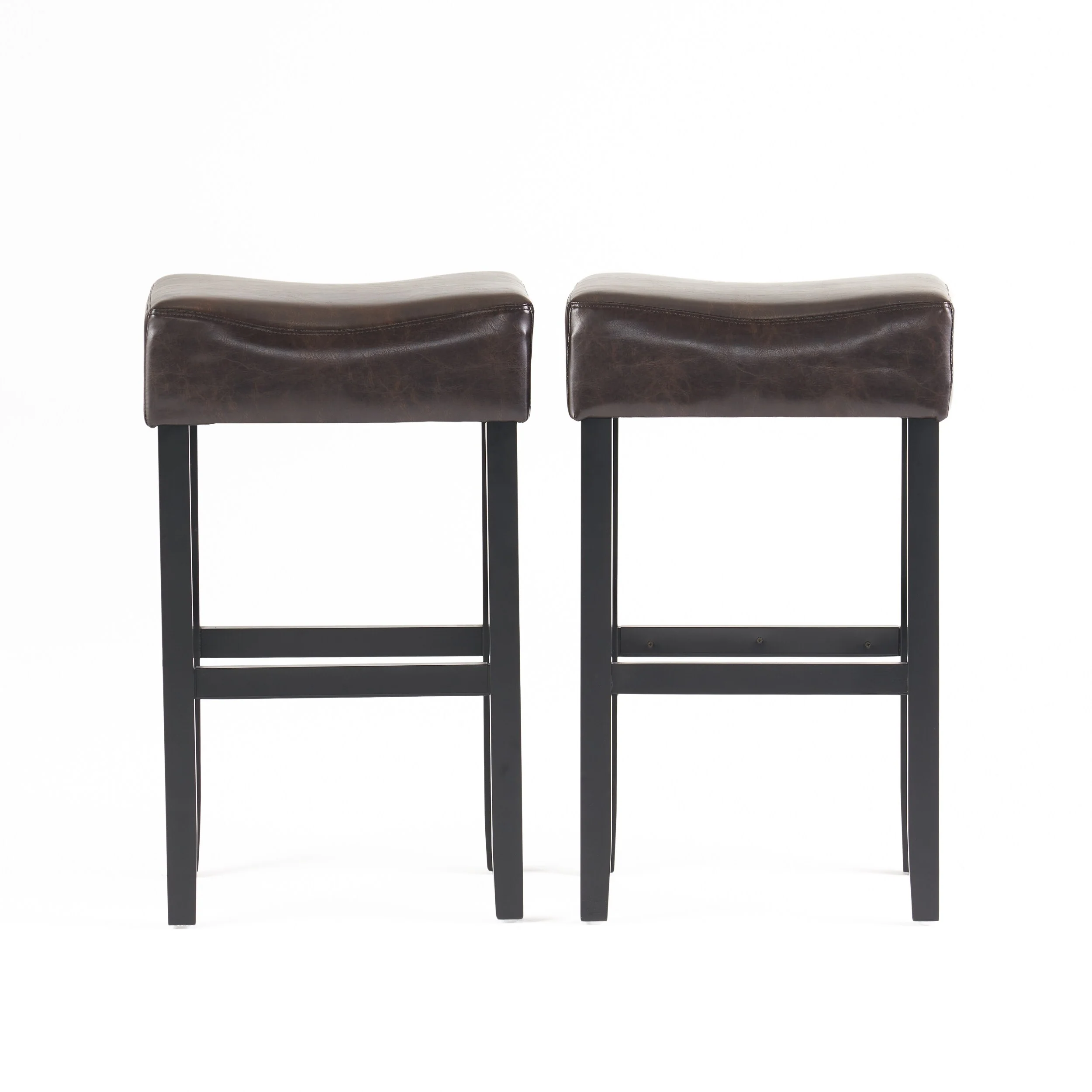 Portman 30-inch Bonded Leather Backless Bar Stool (Set of 2) by Christopher Knight Home
