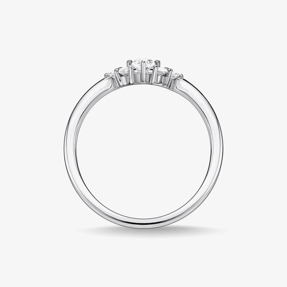 THOMAS SABO Silver Cubic Zirconia Vintage Marquise Cluster Ring TR2325-051-14-58
