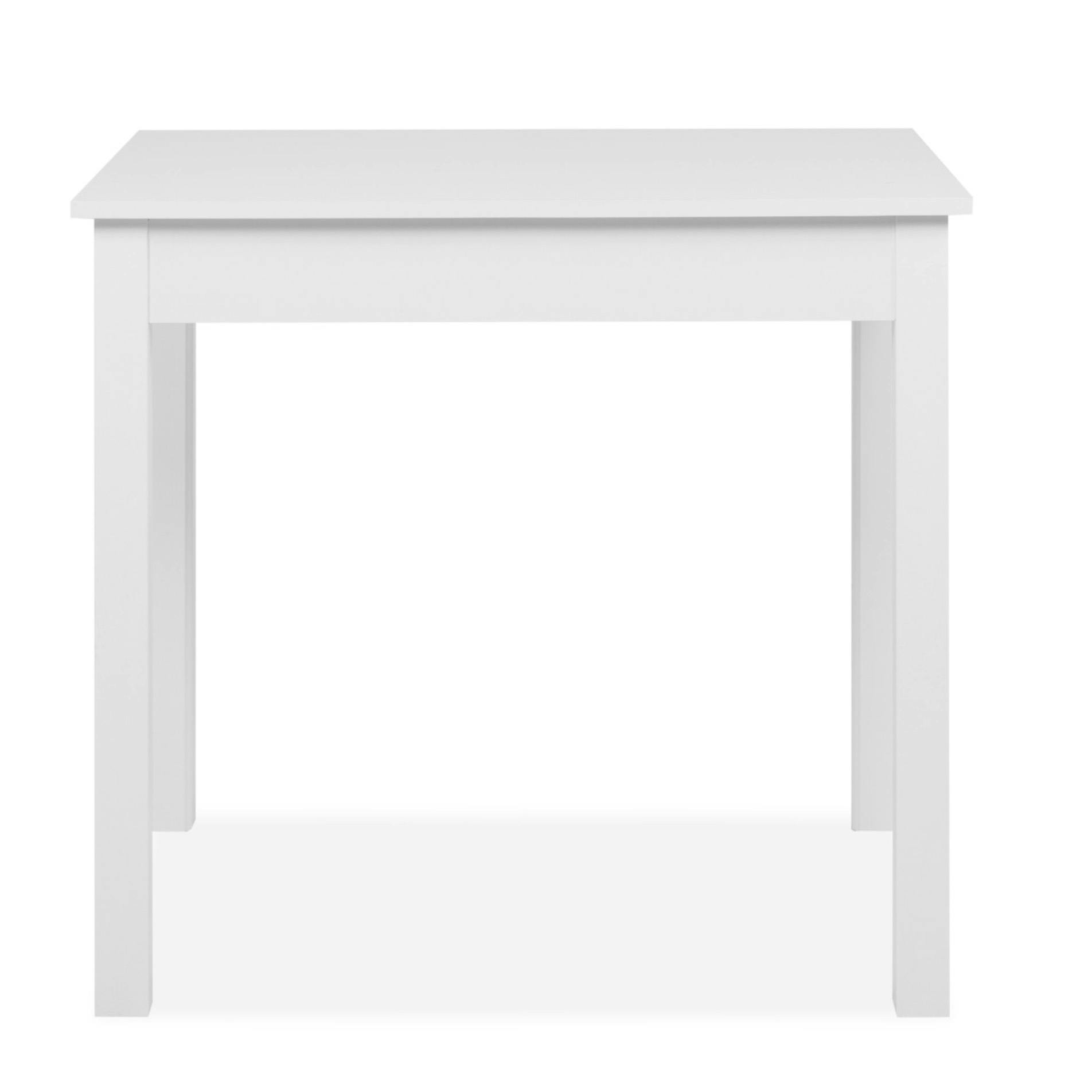 Table de cuisine blanche moderne 110 cm ALVA