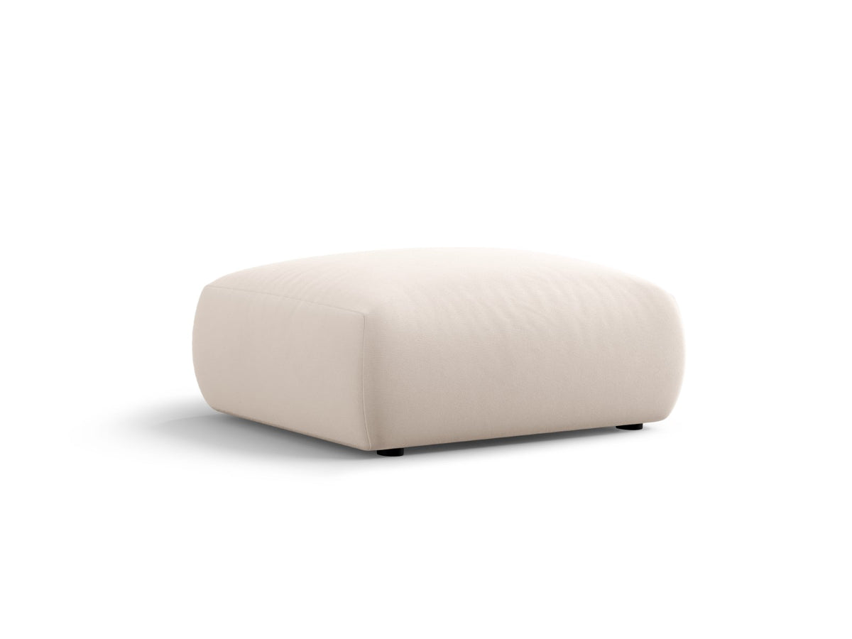 Cosmopolitan Design Poef Matera flueel beige - 68x86x40cm