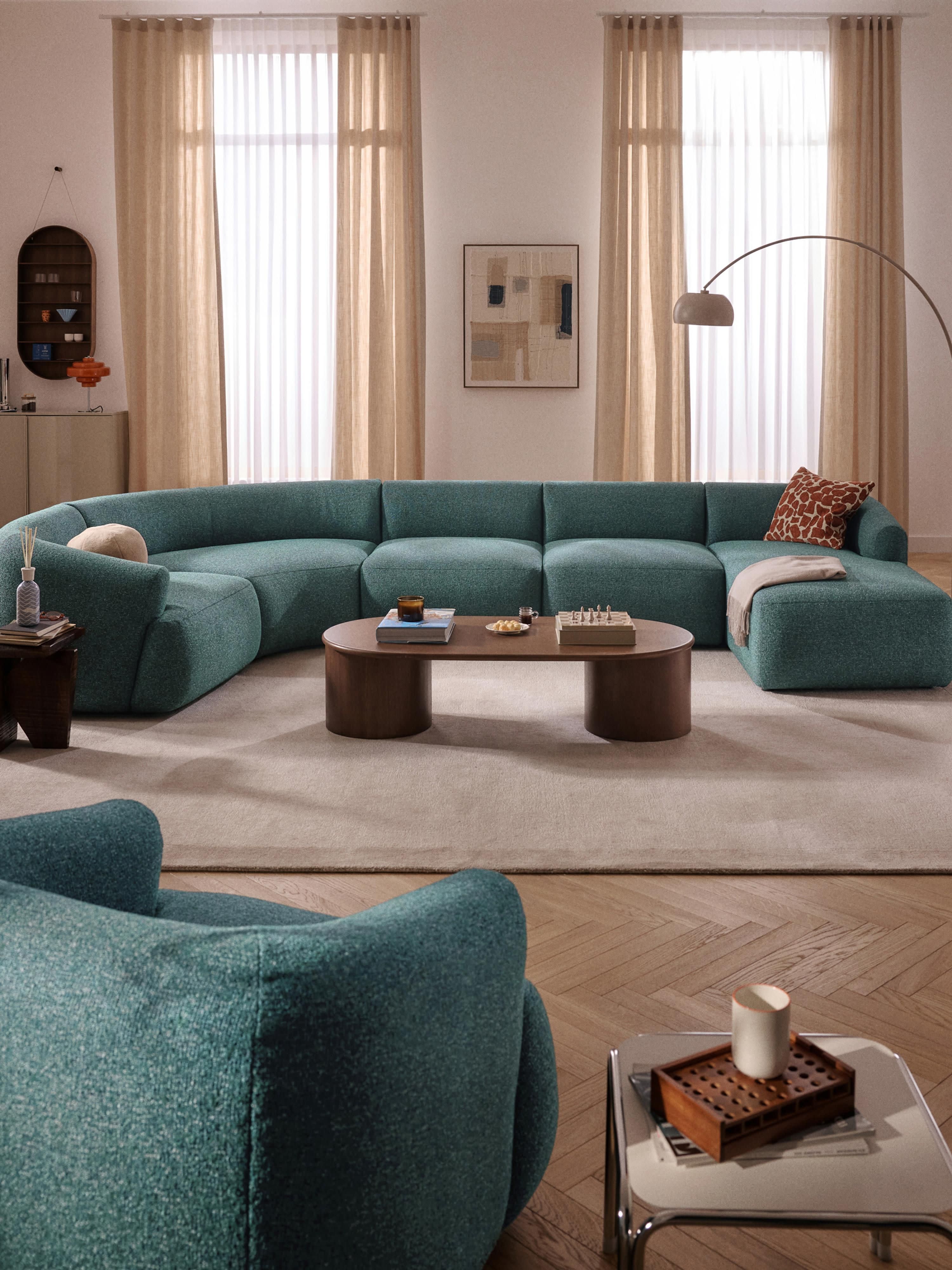 Modulares XL Bouclé-Sofa Sofia