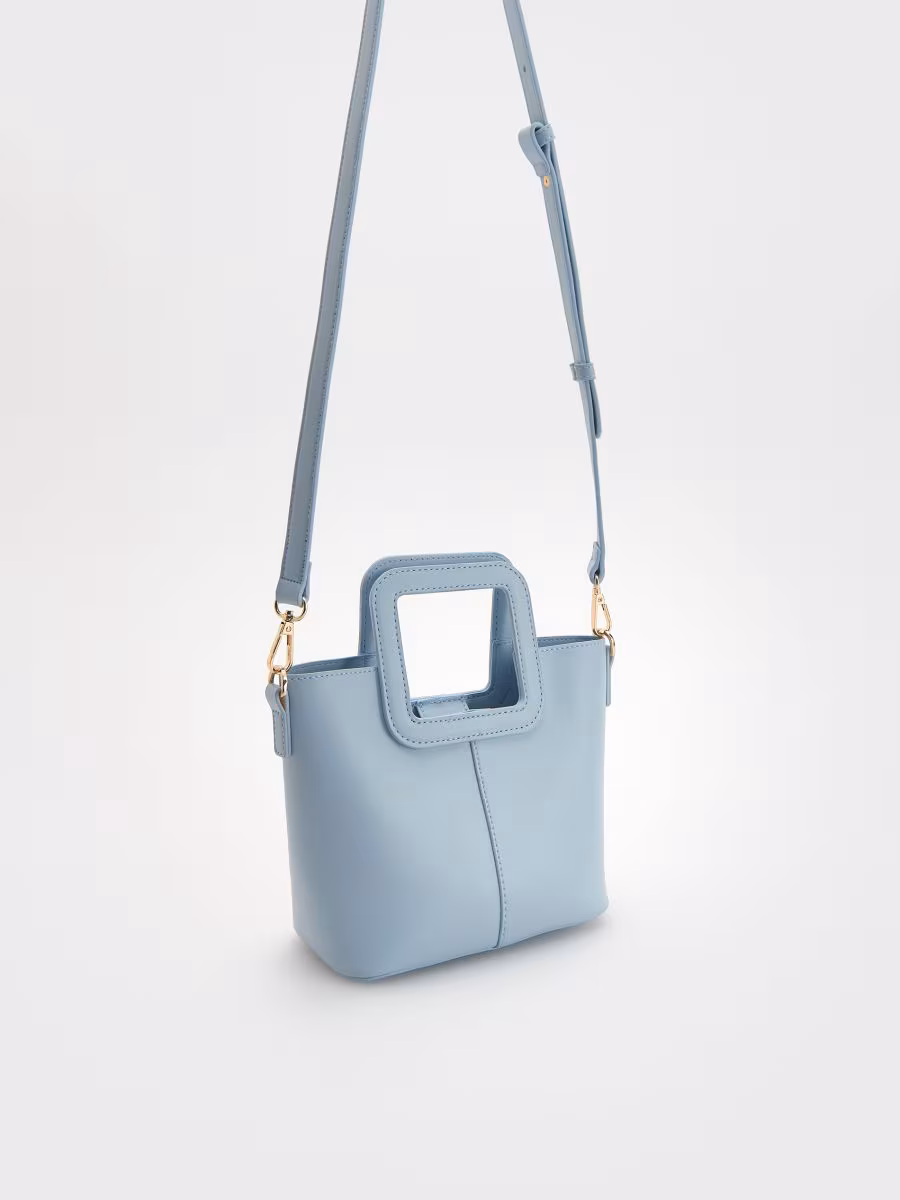 Crossbody Bag With Geometric Handle