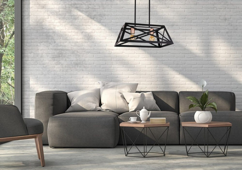 Lampa wisząca czarna-mosiądz ORIGAMI 2xE27x40W wym: 74x51x32 cm Candellux