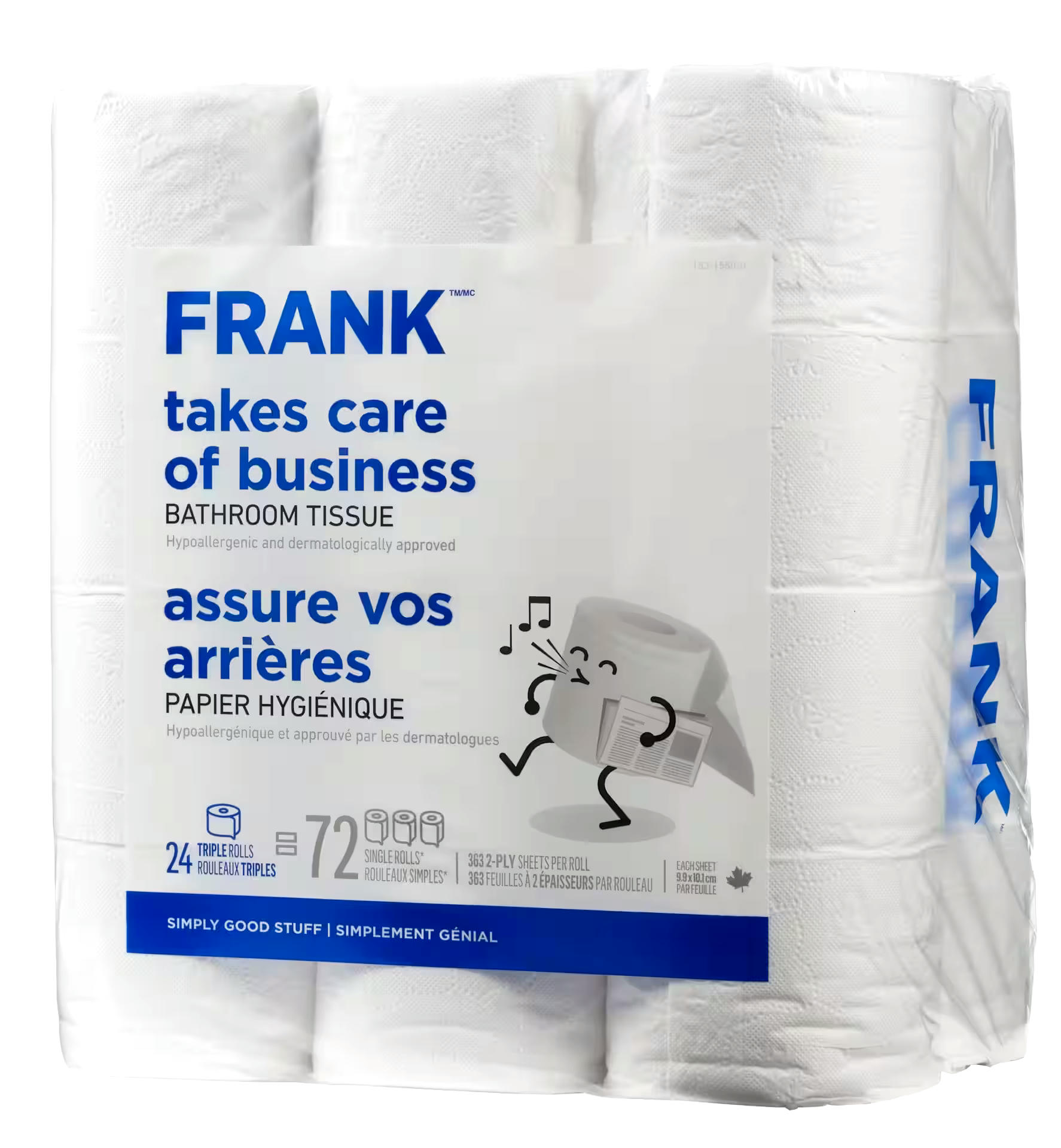 FRANK Bathroom Tissue, 24-pk, Soft