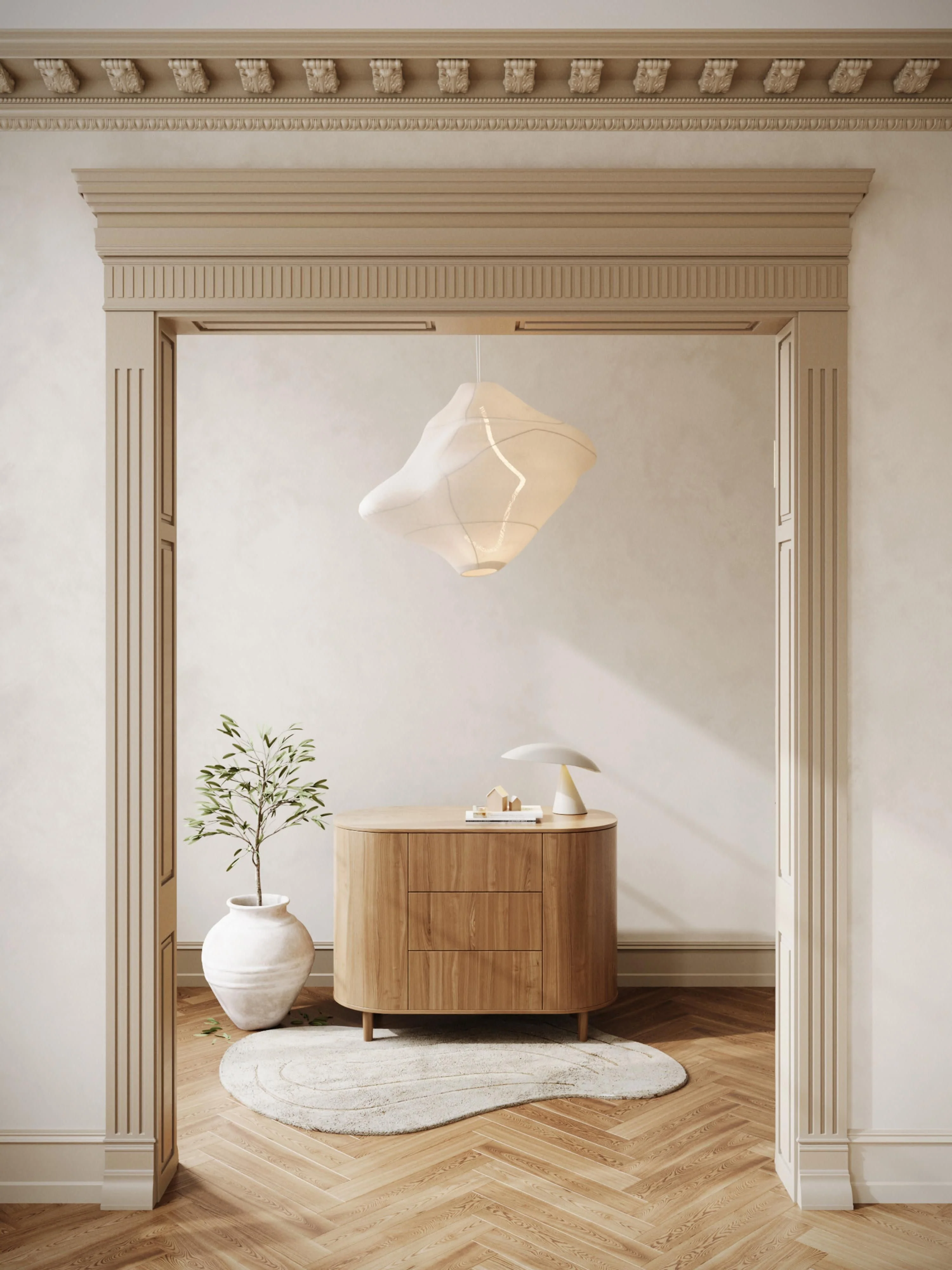 Handgefertigte Holz-Kommode Kai