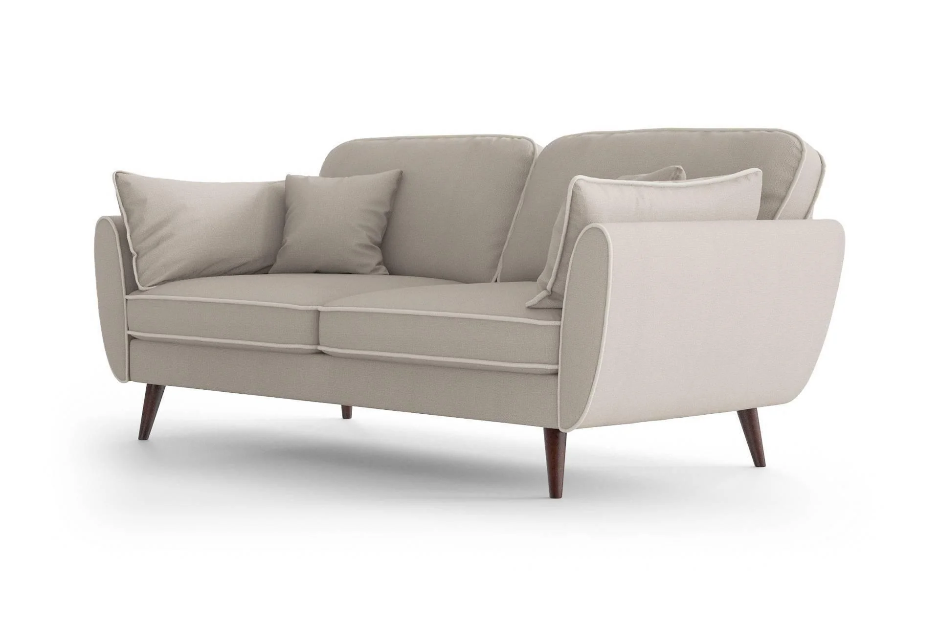 3-zitsbank Zara linnen met contrast piping