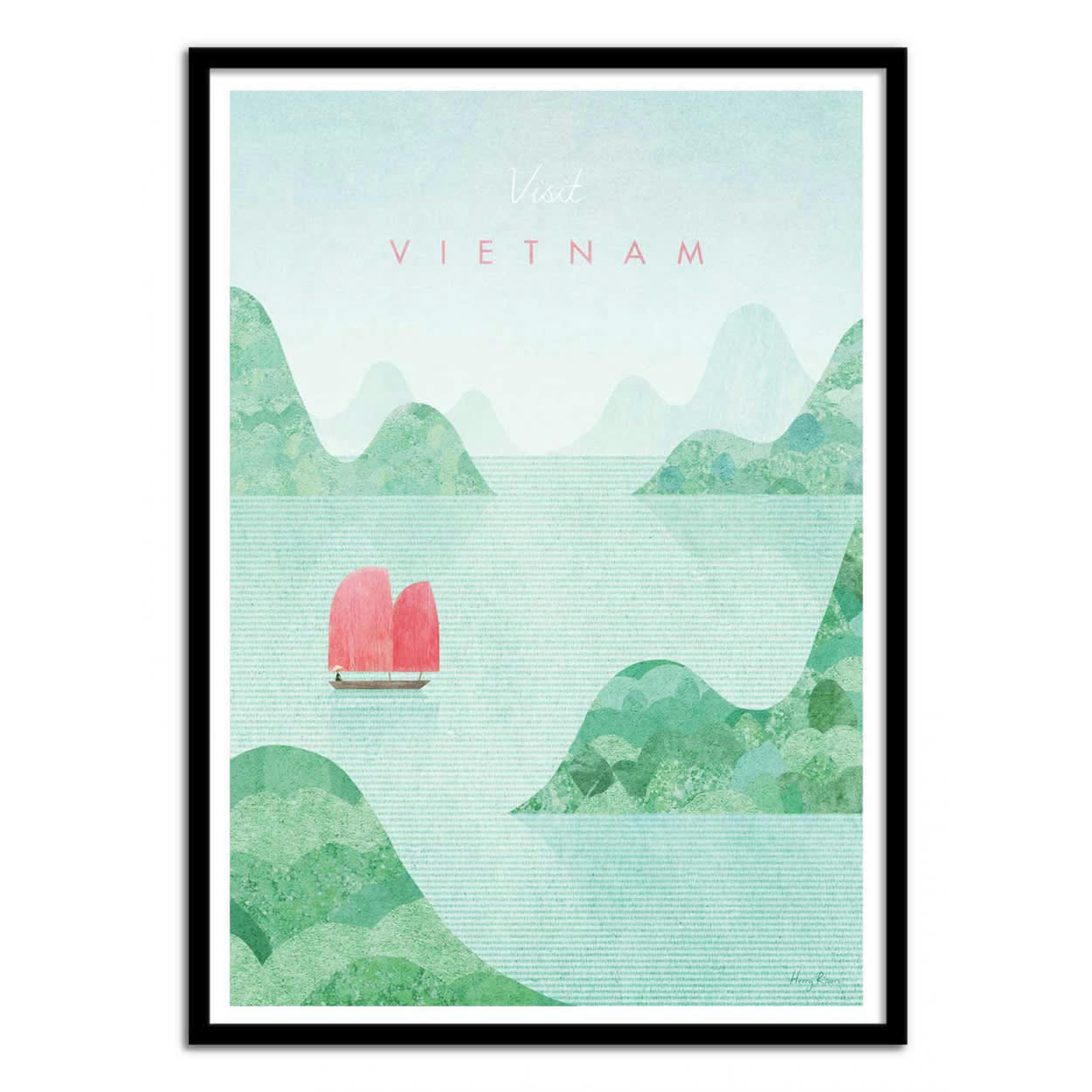 HENRY RIVERS - VISIT VIETNAM - Affiche d'art 50 x 70 cm