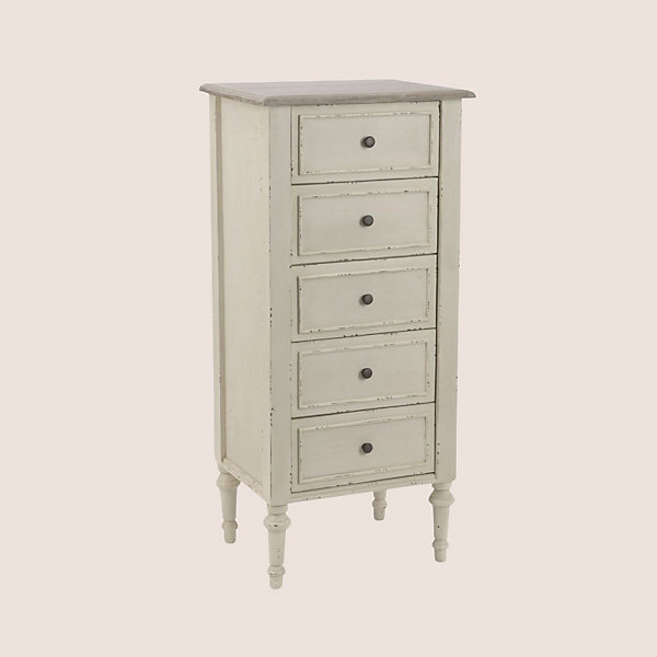 Chiffonnier baroque en bois 5 tiroirs- NEYLA