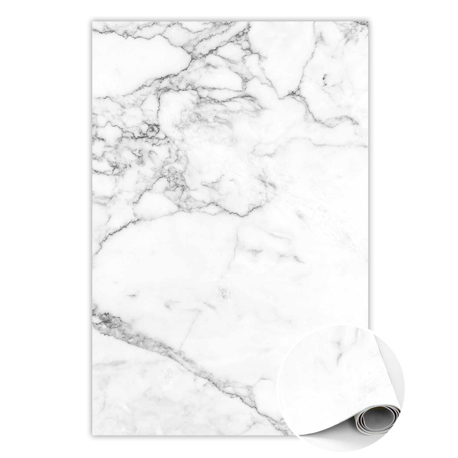 Dywan winylowy Czarno biała tekstura marmur 80 x 120 cm