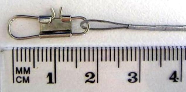 6 x Surecatch 6 Inch x 40lb Clear Wire Fishing Trace with Swivels and Snaps