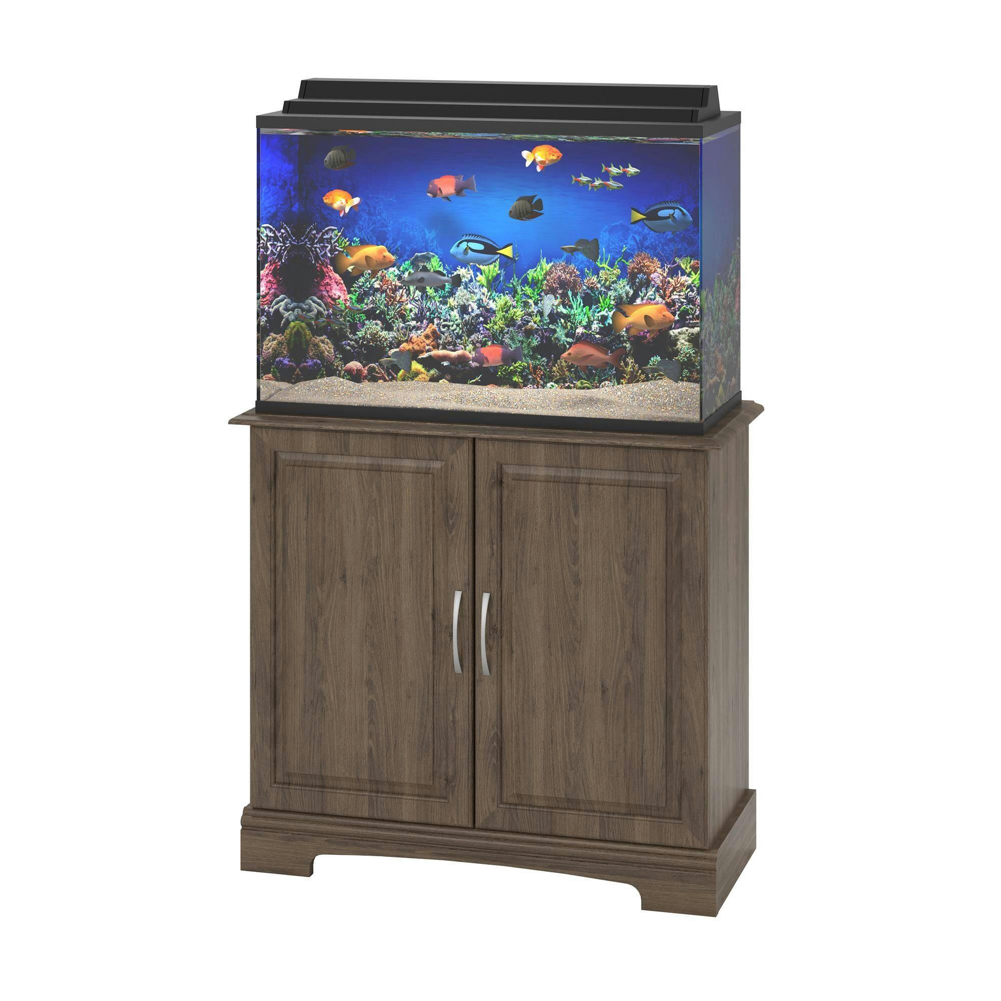 Ollie & Hutch Harbor 29-37 Gallon Aquarium Stand, Rustic Oak
