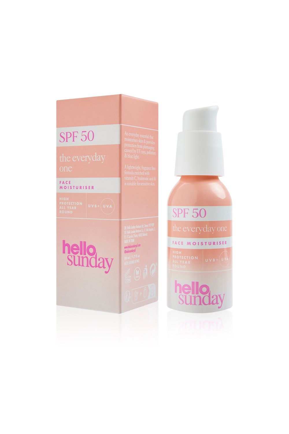 Hellosunday The Everyday One Face Moisturiser SPF 50 with Hyaluronic Acid