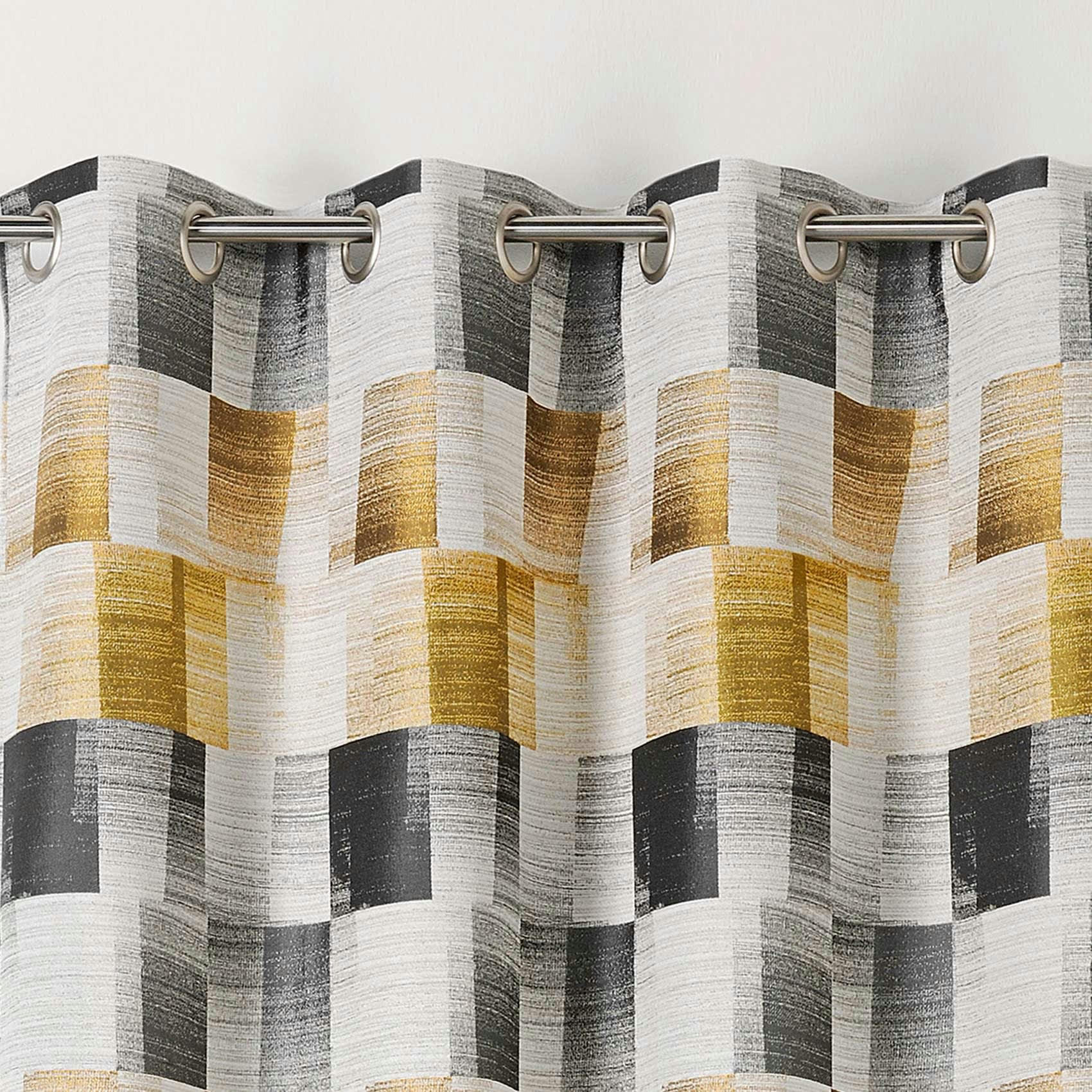 - Rideau tamisant ottawa polyester jaune 135x285 cm