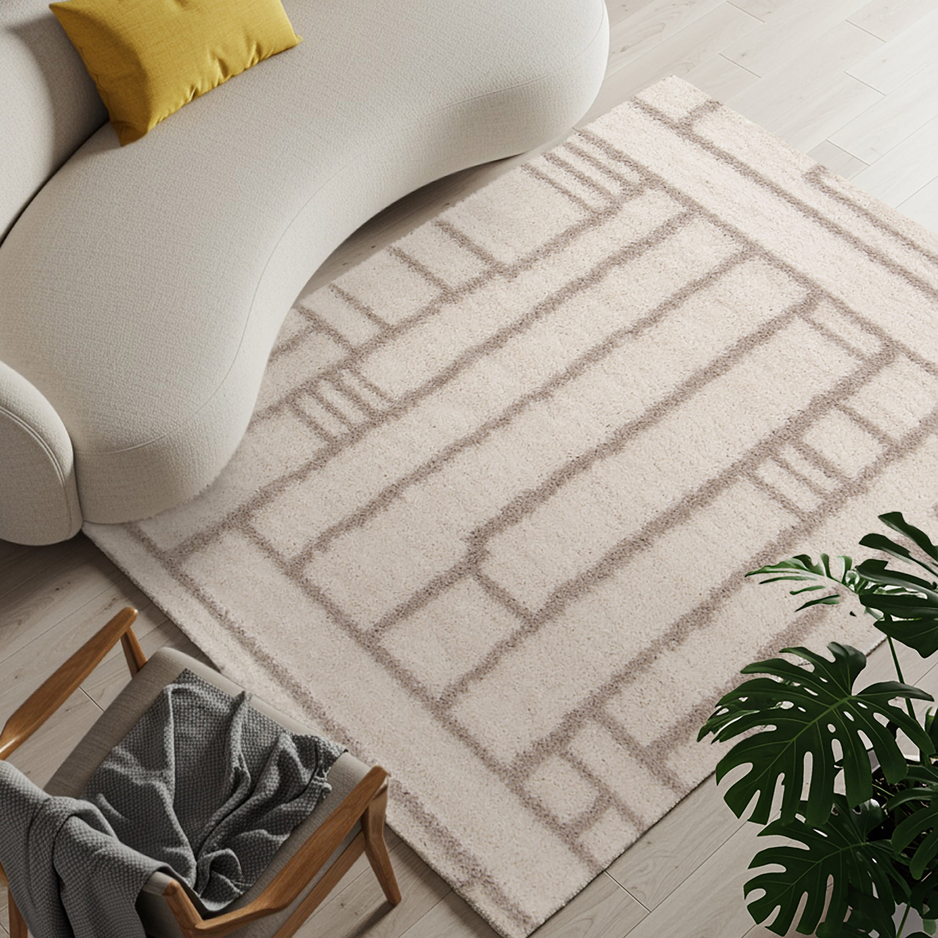 by fonQ Zone Vloerkleed 160 x 230 cm - Beige