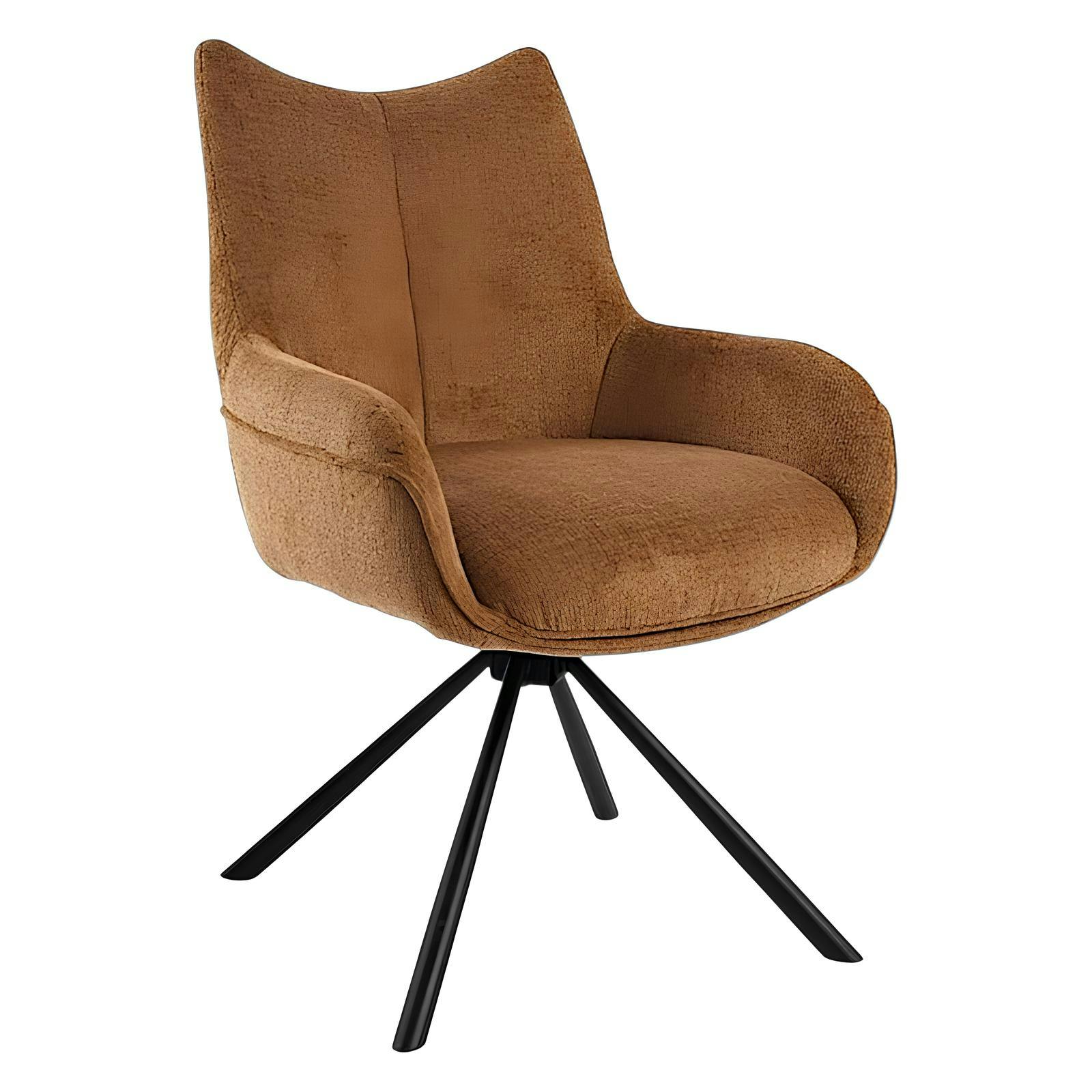 Chaise pivotante moutarde à accoudoirs (lot de 2) IENA