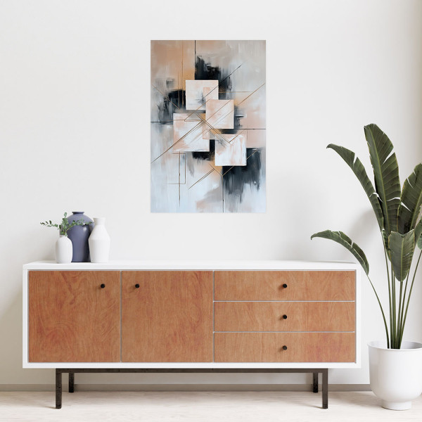 Naklejka na ścianę do salonu Feeby Abstrakcja Geometryczne Kwadraty 20x30