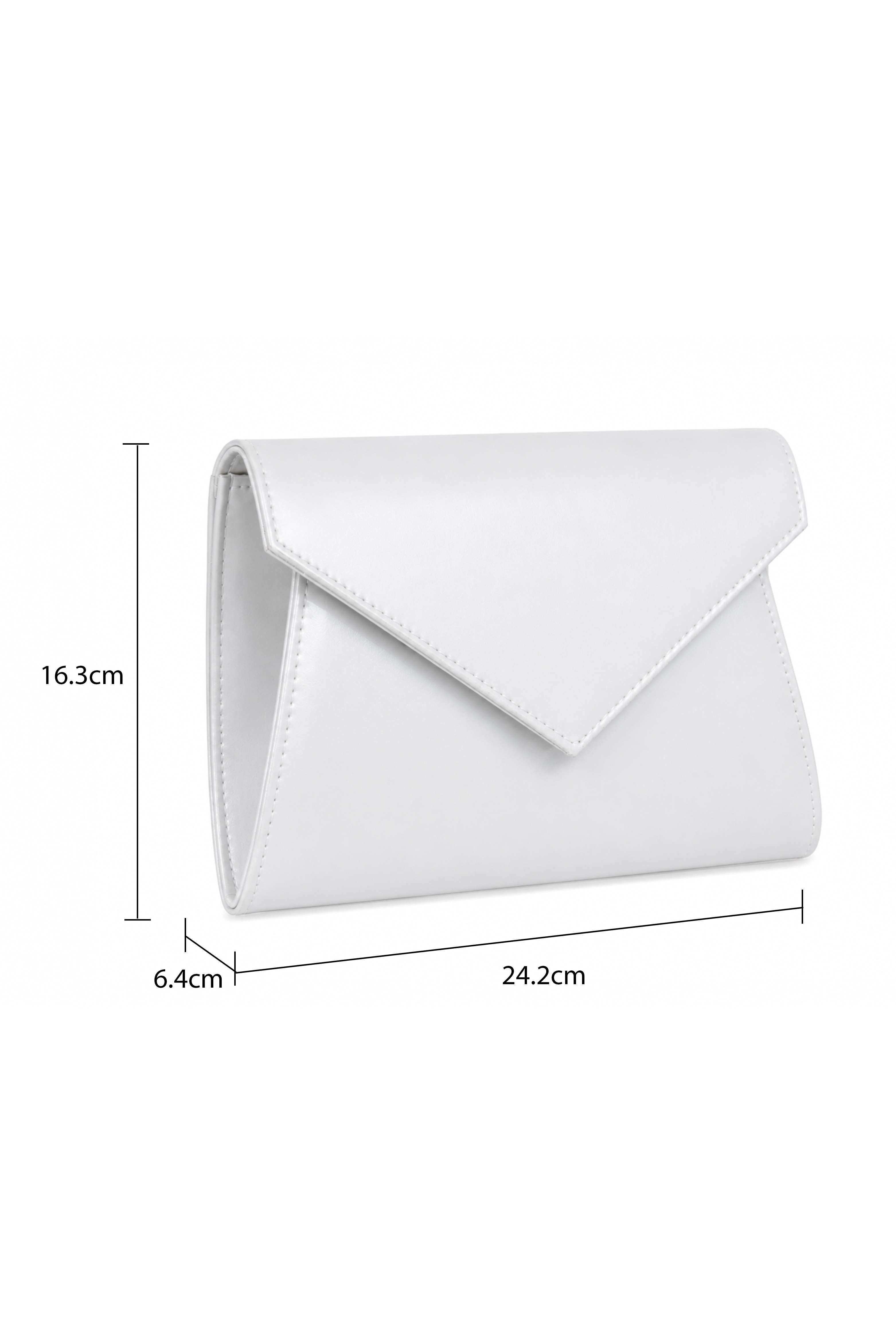 Kitise V Envelope Shape Glossy Clutch Evening Bag