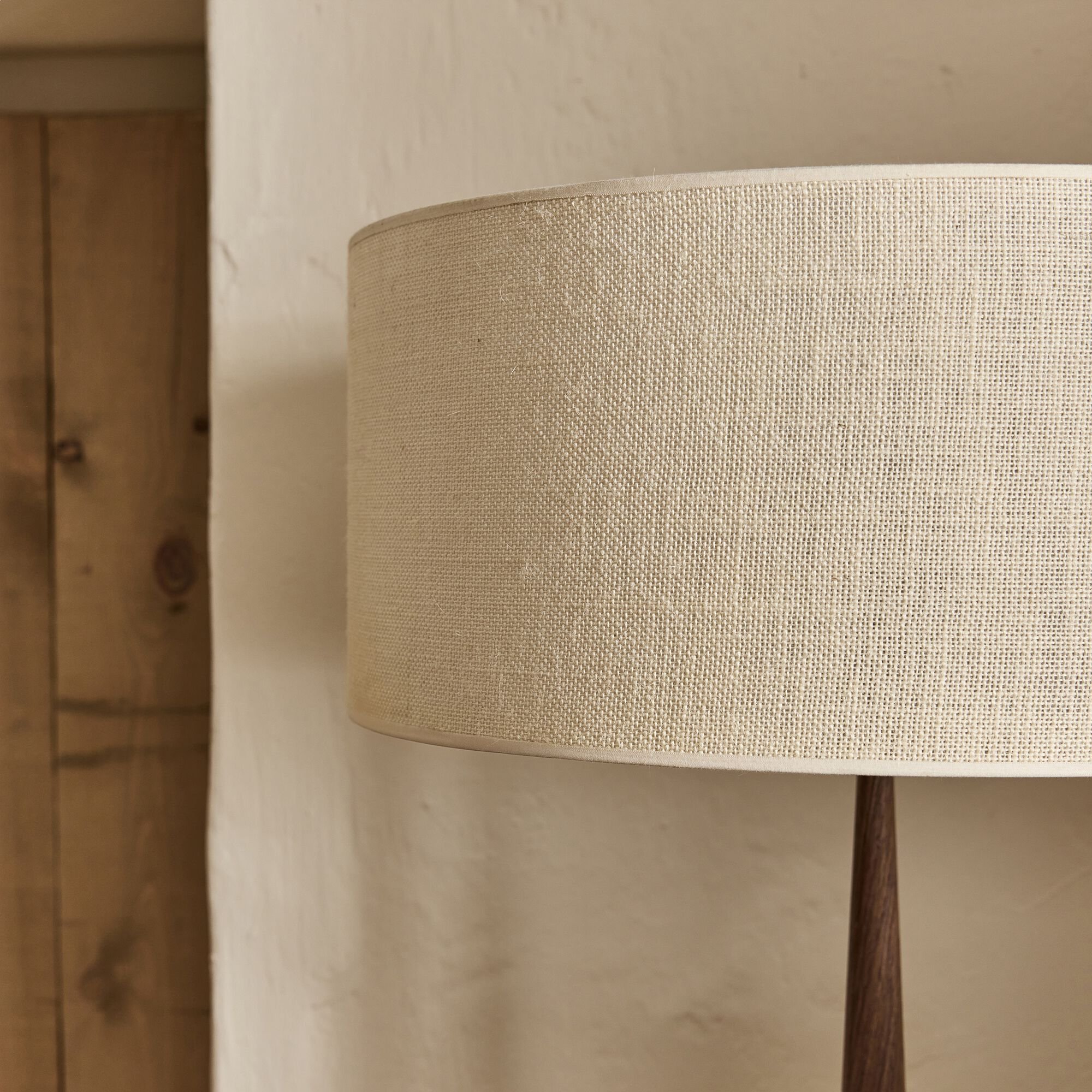 KONE - Abat-jour cylindrique en jute D50cm - blanc