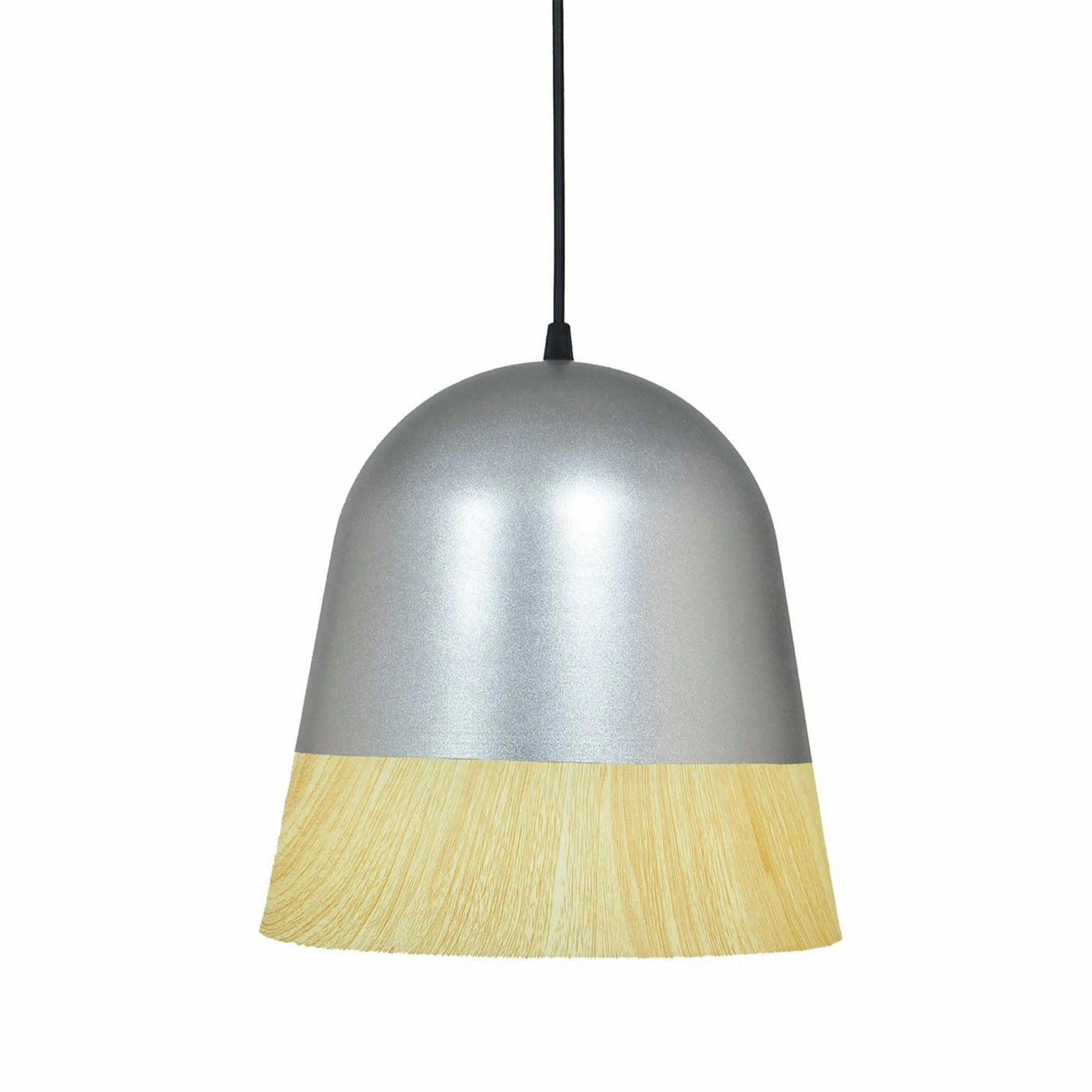 RONDWOOD - Suspension en métal peinture effet bois et gris