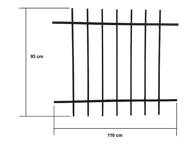 Grille de Defense DISTRI pour Fenetre H 105 cm x L 100 cm (côte tableau)