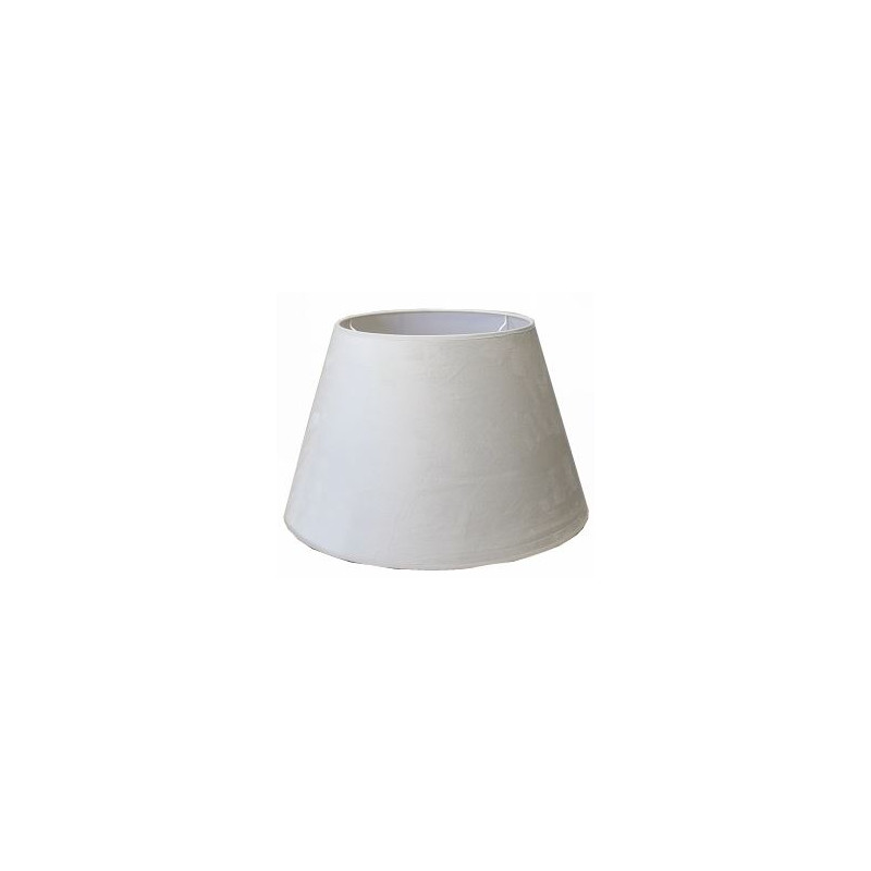 Abat-jour Conica crème velours Ø 40 cm NIEDERAU