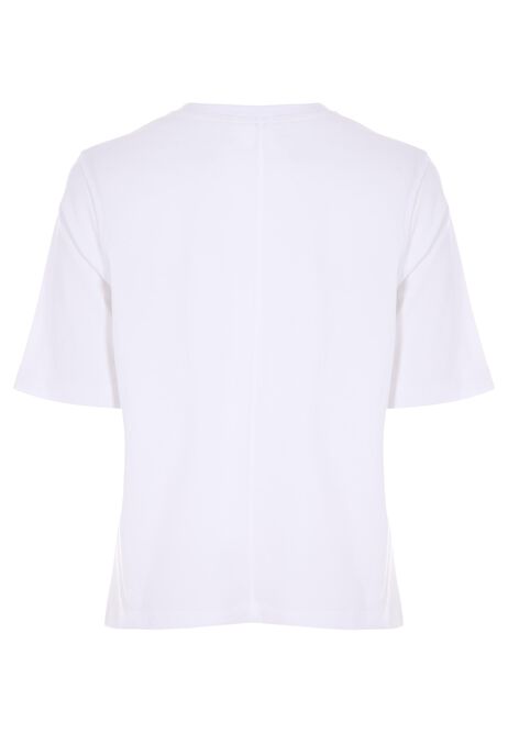 Womens White Heavy Weight Cotton T-Shirt