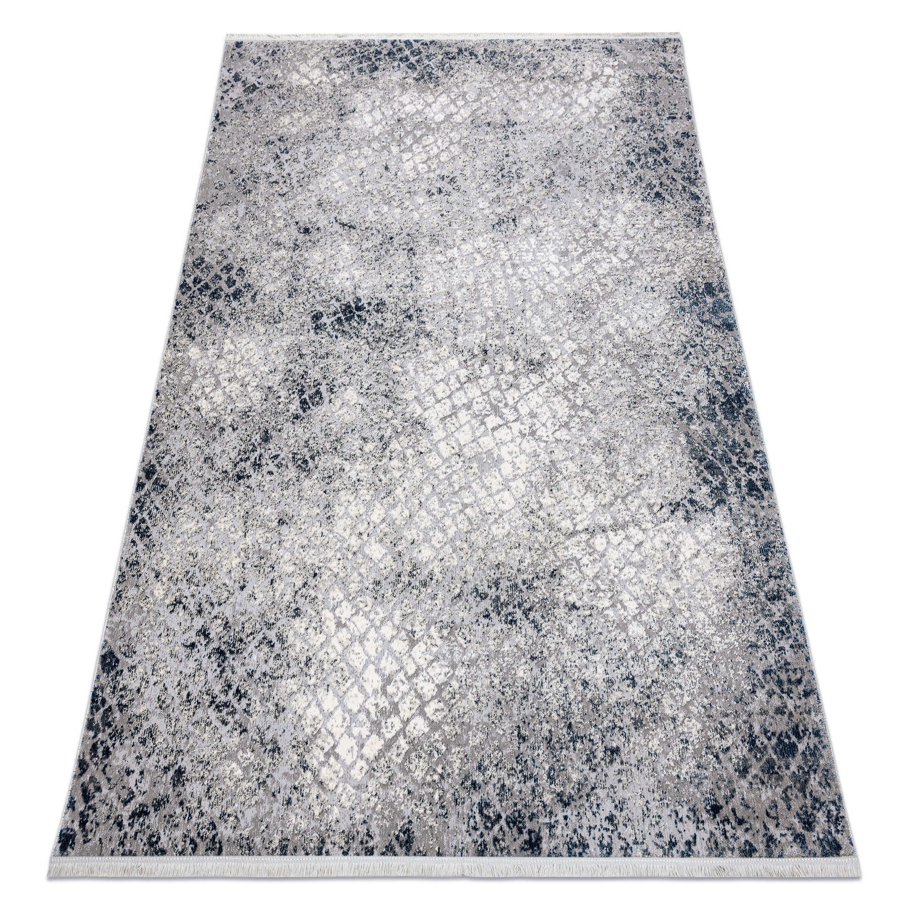 Dywan REBEC nowoczesny frędzle 51117 - dwa poziomy runa krem / 80x150 cm